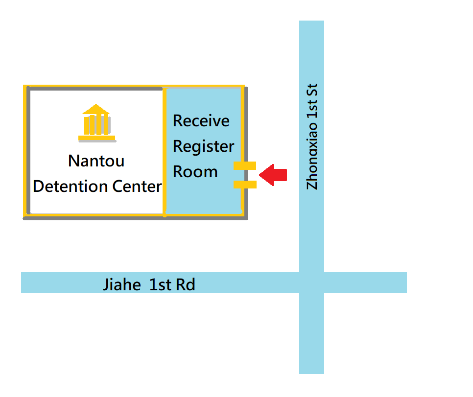 Location map of reception room